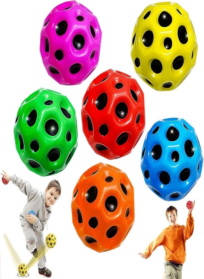 KACHKIT Crazy Bounce Moon Ball for Kids, Soft Rubber High Bouncing Ball, Anti-Stress Bouncing Ball for Adults, Sports Training & Children's Sensory Ball,(Pcs -2 ; Multicolour). - Image 1